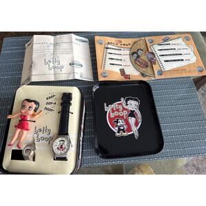 1995 Limited Edition Fossil Watch & Ring Music CD Figurine BETTY BOOP 56/10,000